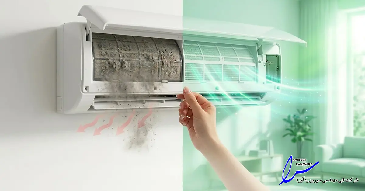 آموزش تمیز کردن فیلتر کولر گازی